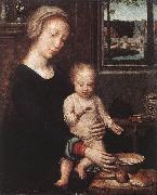 DAVID, Gerard, Madonna and Child with the Milk Soup dgw